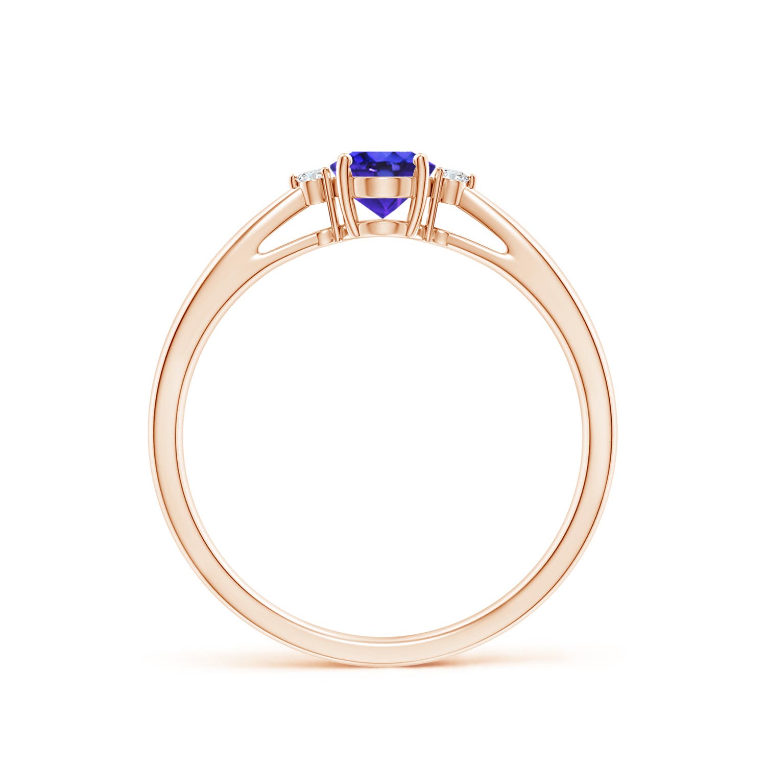 AAAA - Tanzanite / 0.48 CT / 14 KT Rose Gold