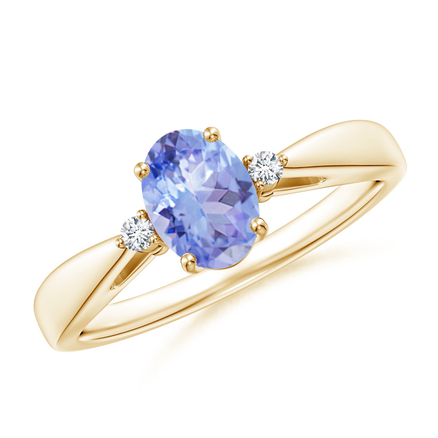 A - Tanzanite / 0.84 CT / 14 KT Yellow Gold