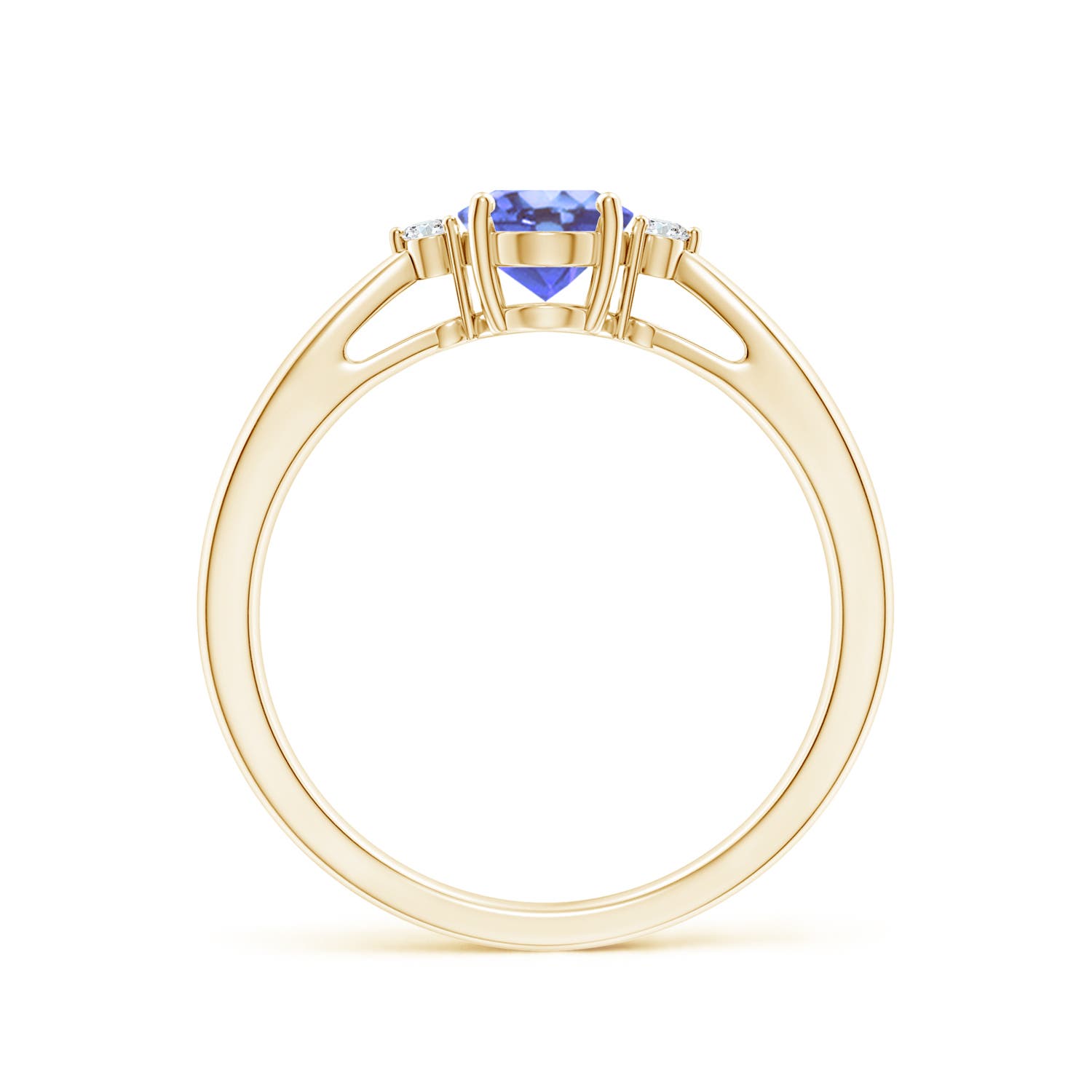 A - Tanzanite / 0.84 CT / 14 KT Yellow Gold