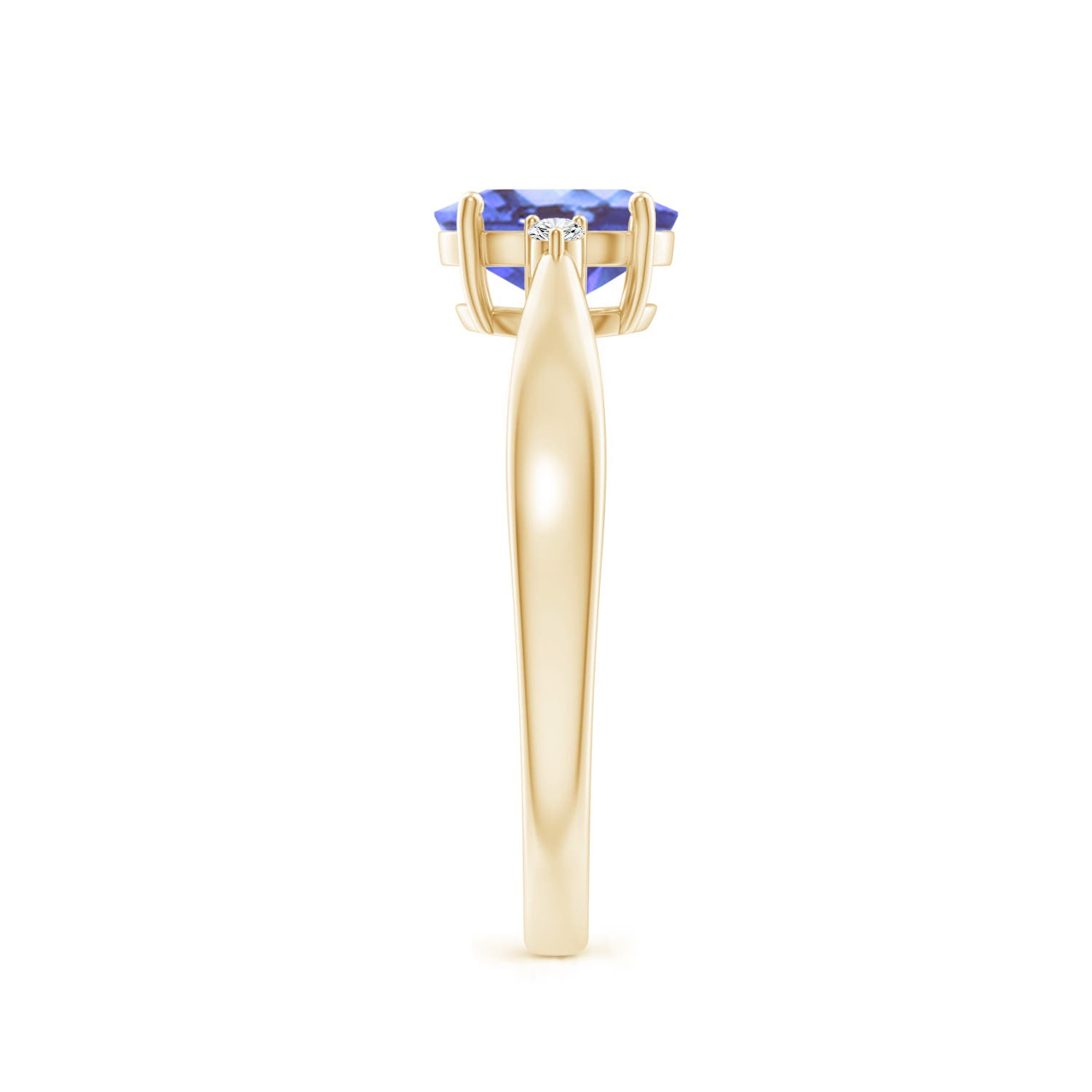 A - Tanzanite / 0.84 CT / 14 KT Yellow Gold