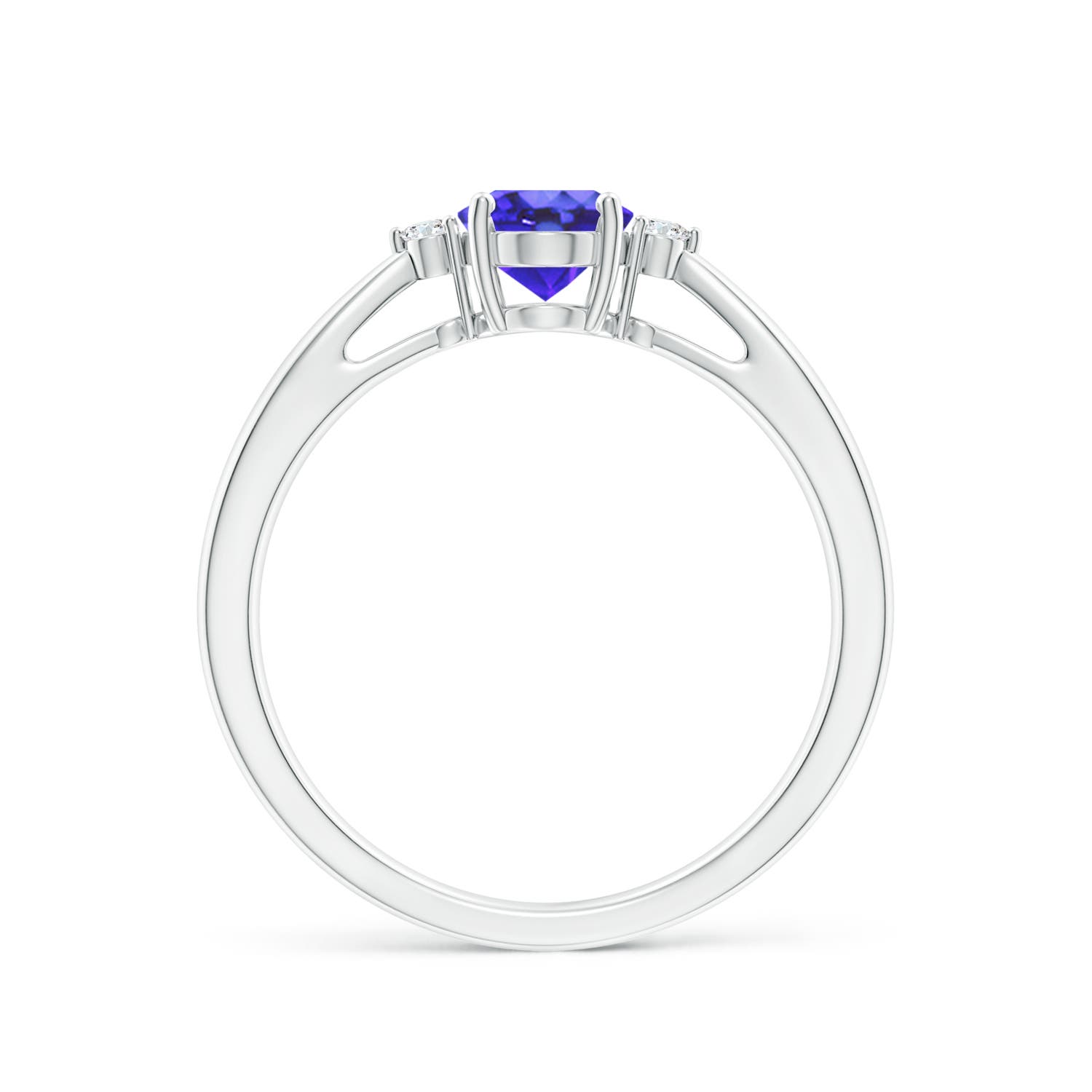 AA - Tanzanite / 0.84 CT / 14 KT White Gold