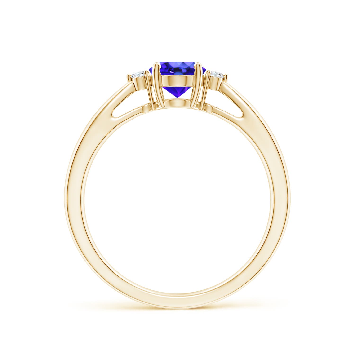 AAA - Tanzanite / 0.84 CT / 14 KT Yellow Gold