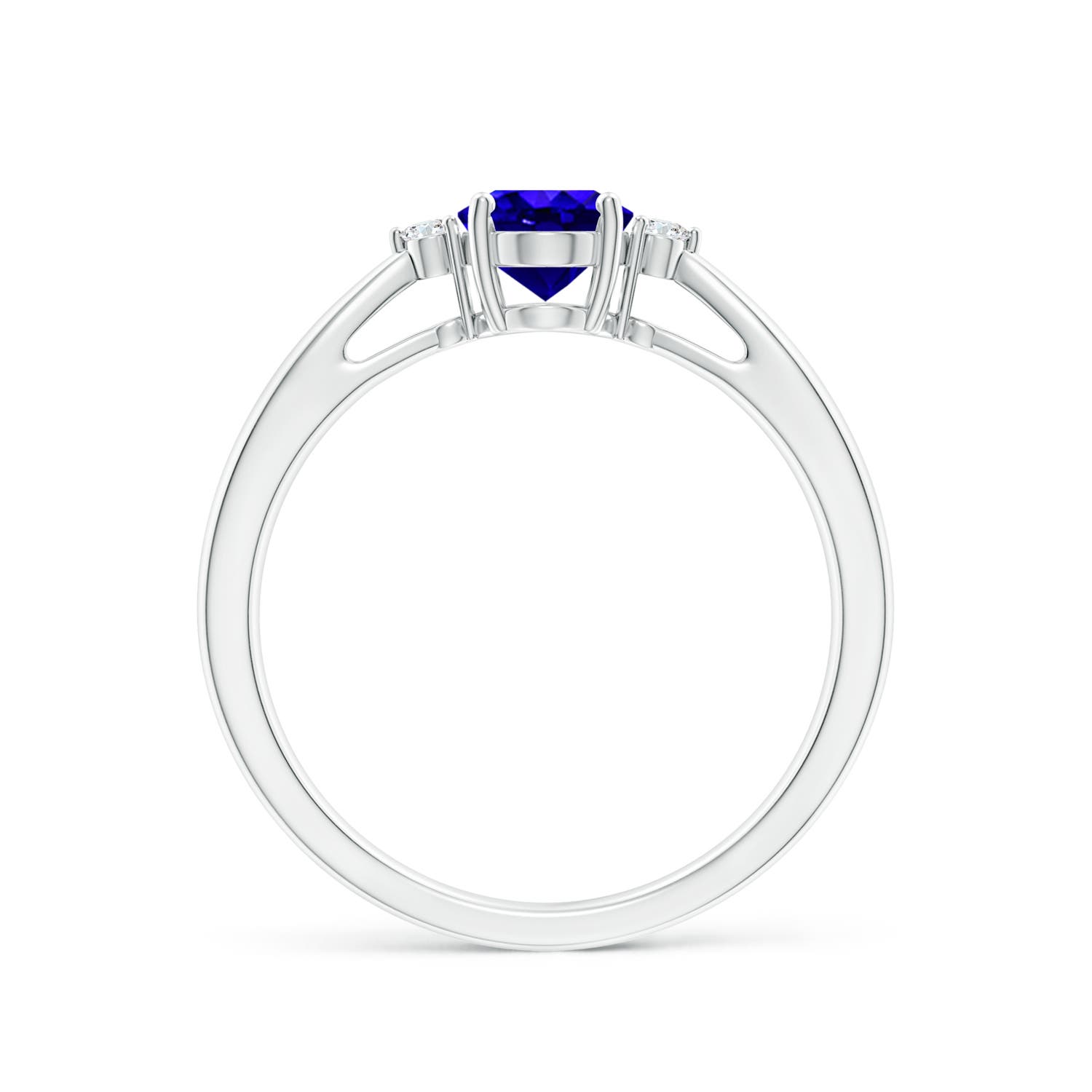 AAAA - Tanzanite / 0.84 CT / 14 KT White Gold