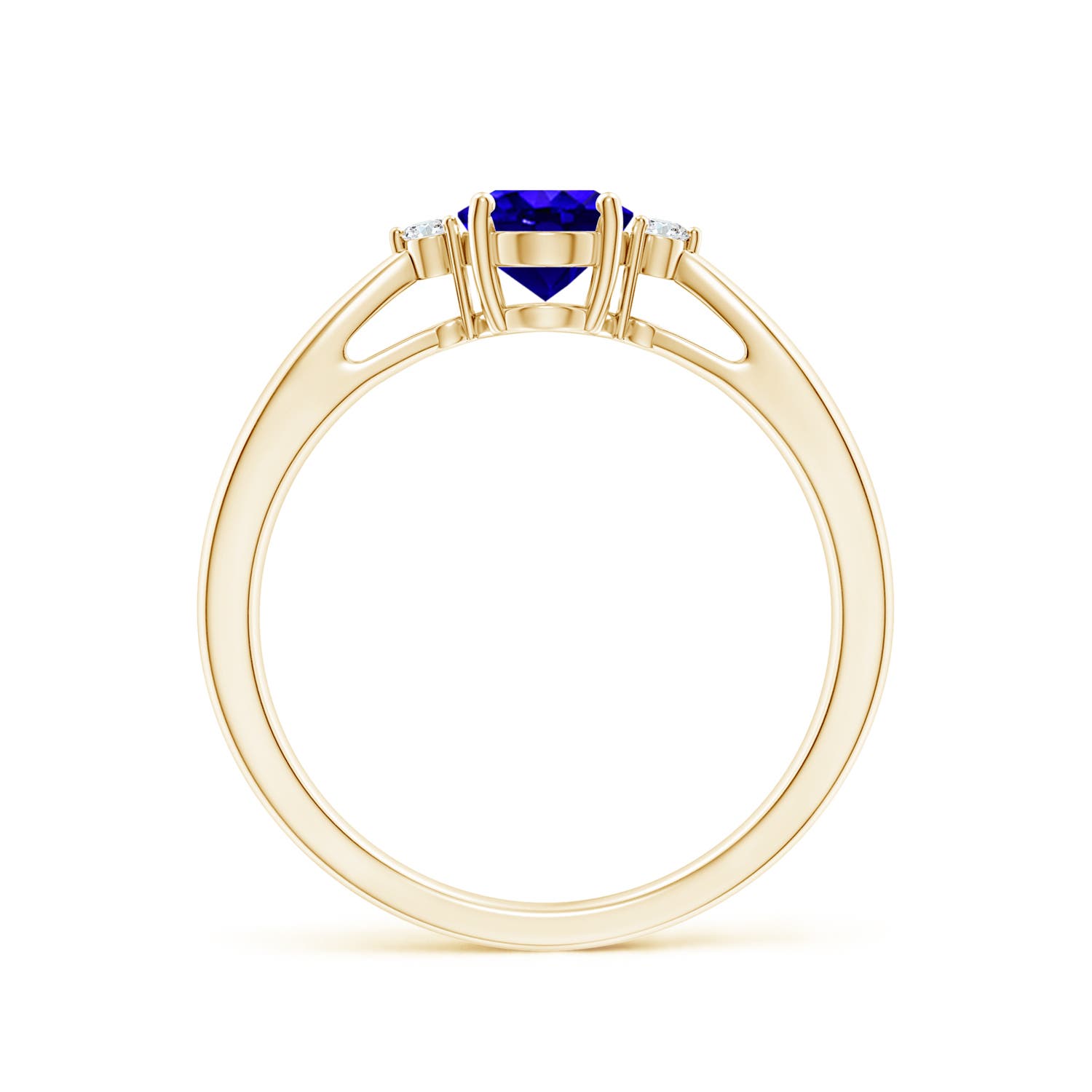 AAAA - Tanzanite / 0.84 CT / 14 KT Yellow Gold