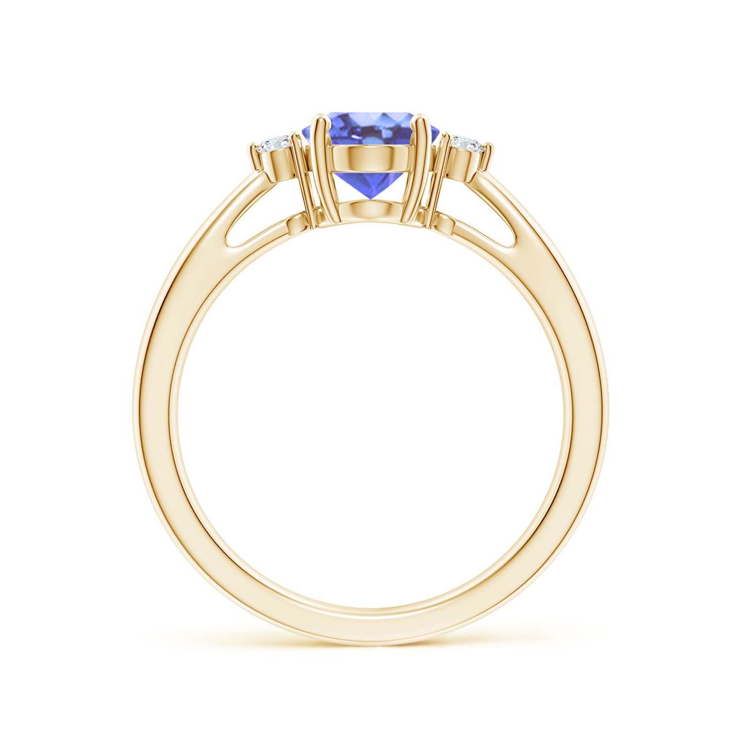 A - Tanzanite / 1.31 CT / 14 KT Yellow Gold