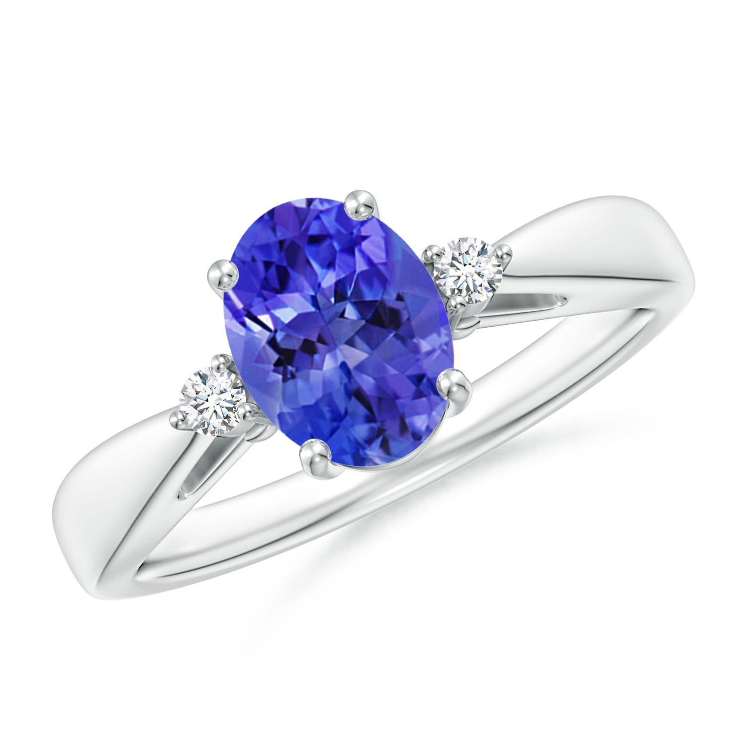 AAA - Tanzanite / 1.31 CT / 14 KT White Gold