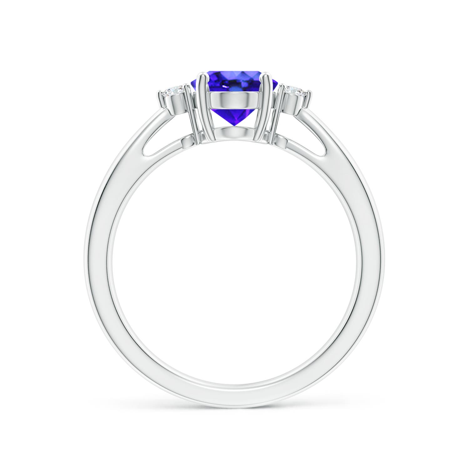 AAA - Tanzanite / 1.31 CT / 14 KT White Gold