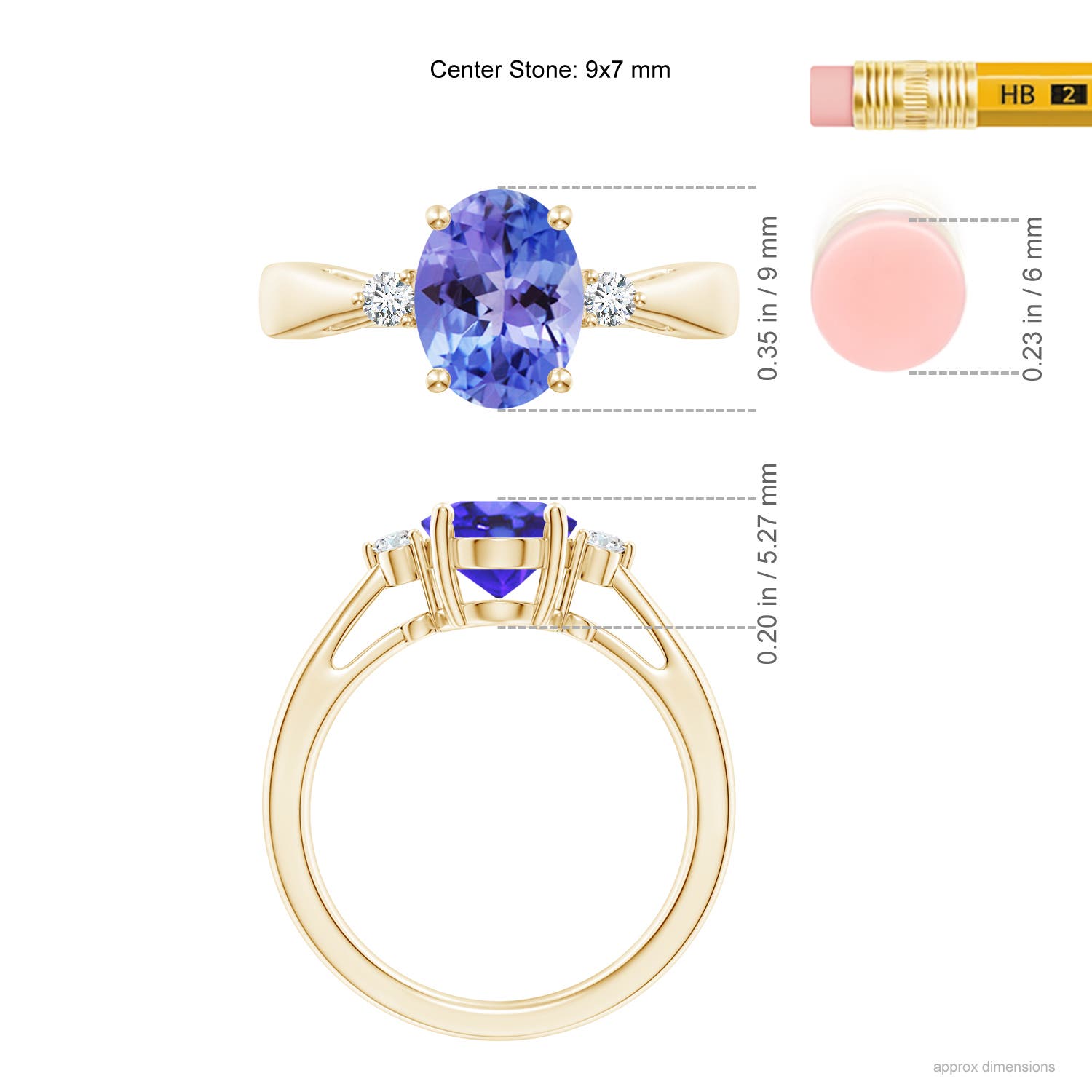 AA - Tanzanite / 1.97 CT / 14 KT Yellow Gold