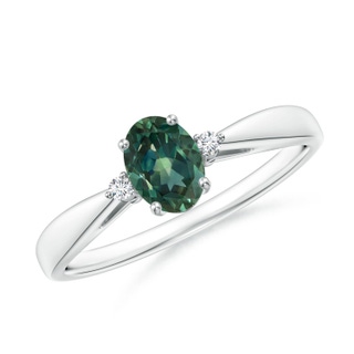 Oval AA Teal Montana Sapphire