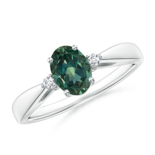 Oval AA Teal Montana Sapphire