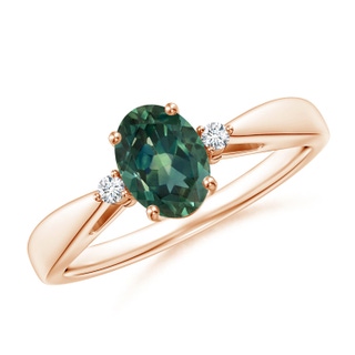 Oval AA Teal Montana Sapphire