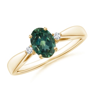 Oval AA Teal Montana Sapphire