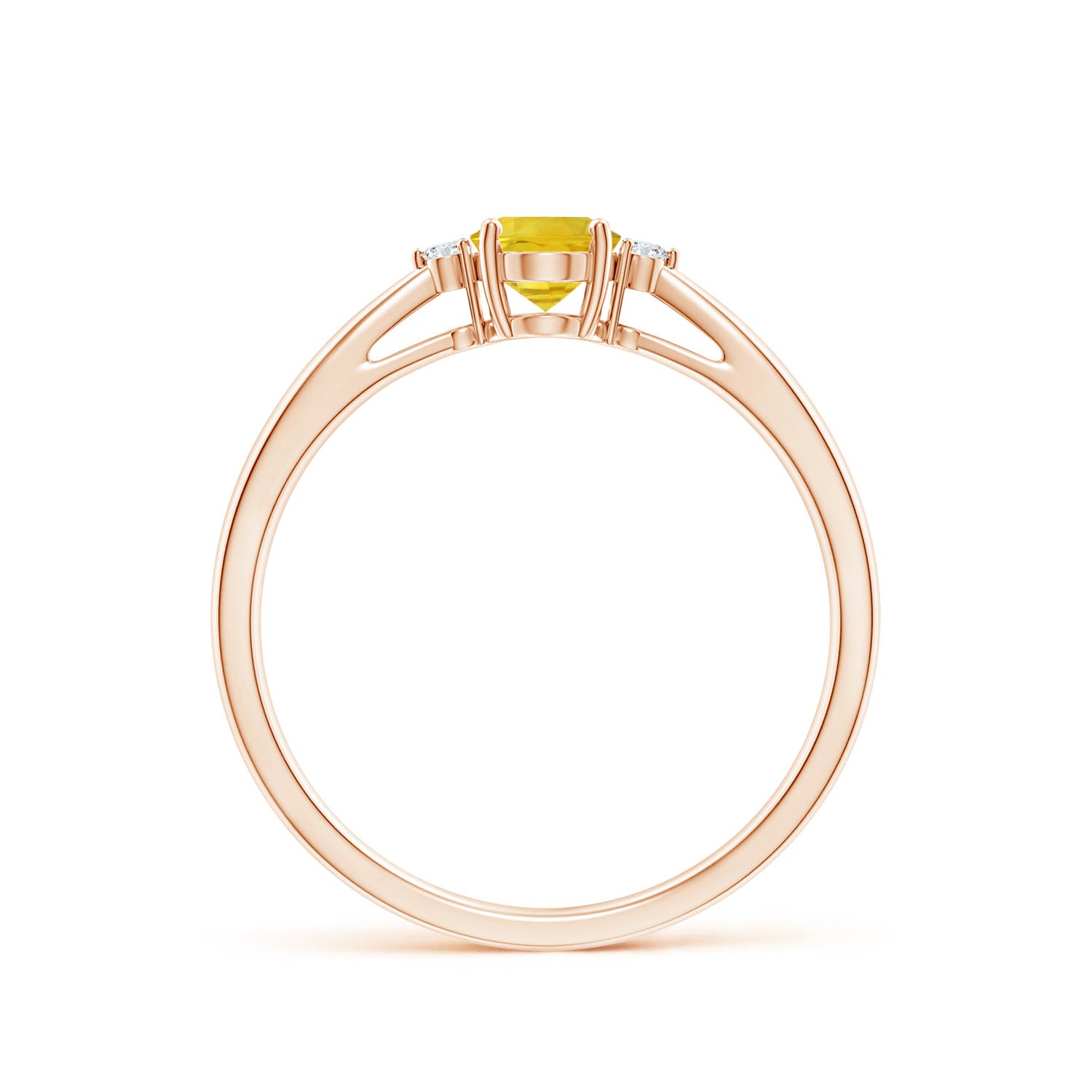 AAA - Yellow Sapphire / 0.69 CT / 14 KT Rose Gold