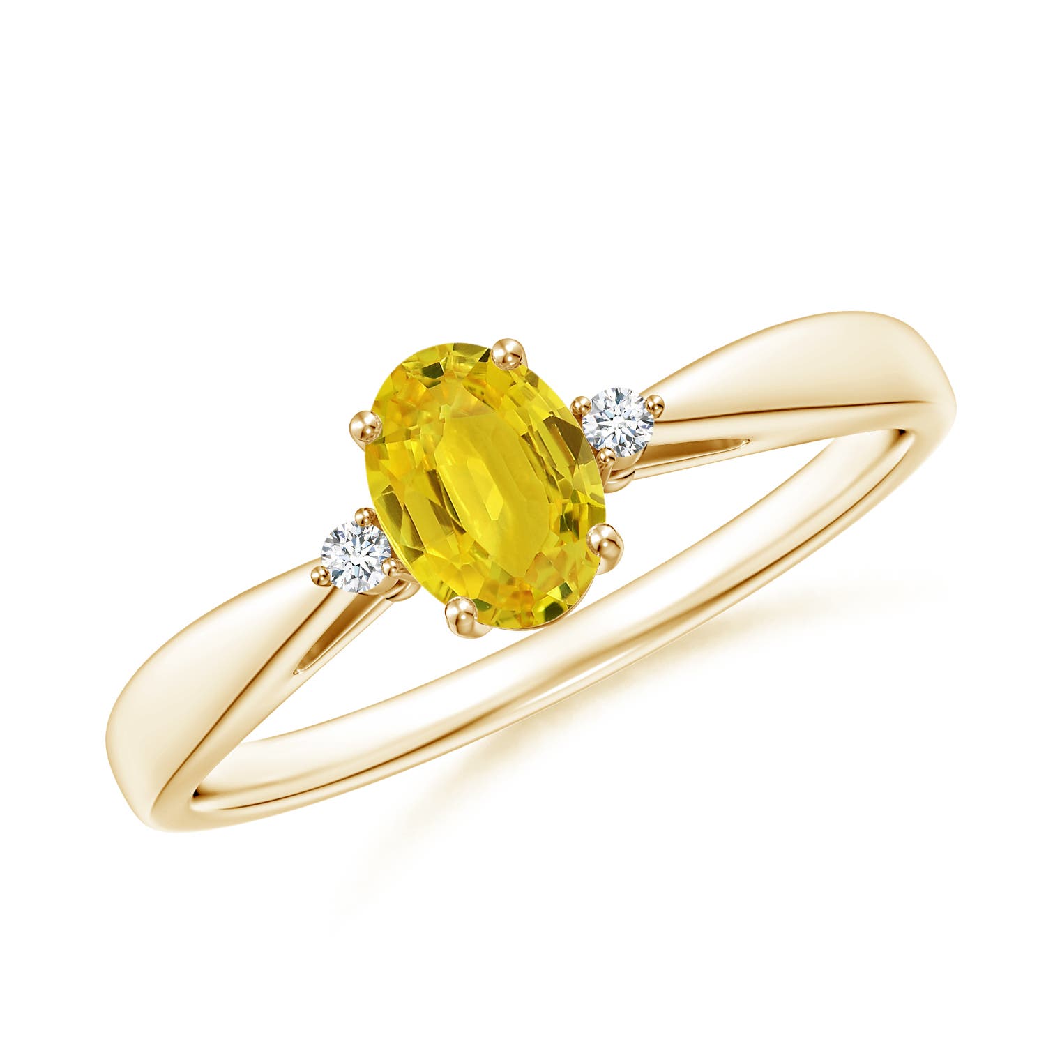 AAA - Yellow Sapphire / 0.69 CT / 14 KT Yellow Gold