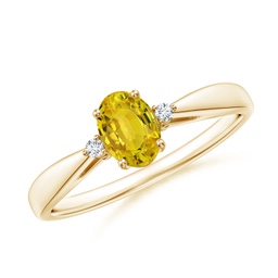 Side Stones Yellow Gold Yellow Sapphire Rings