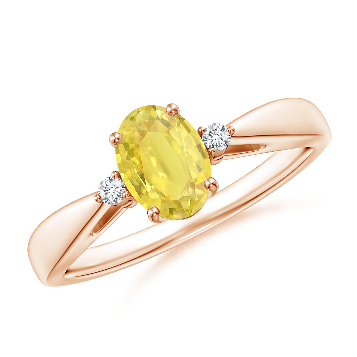 A - Yellow Sapphire / 1.04 CT / 14 KT Rose Gold