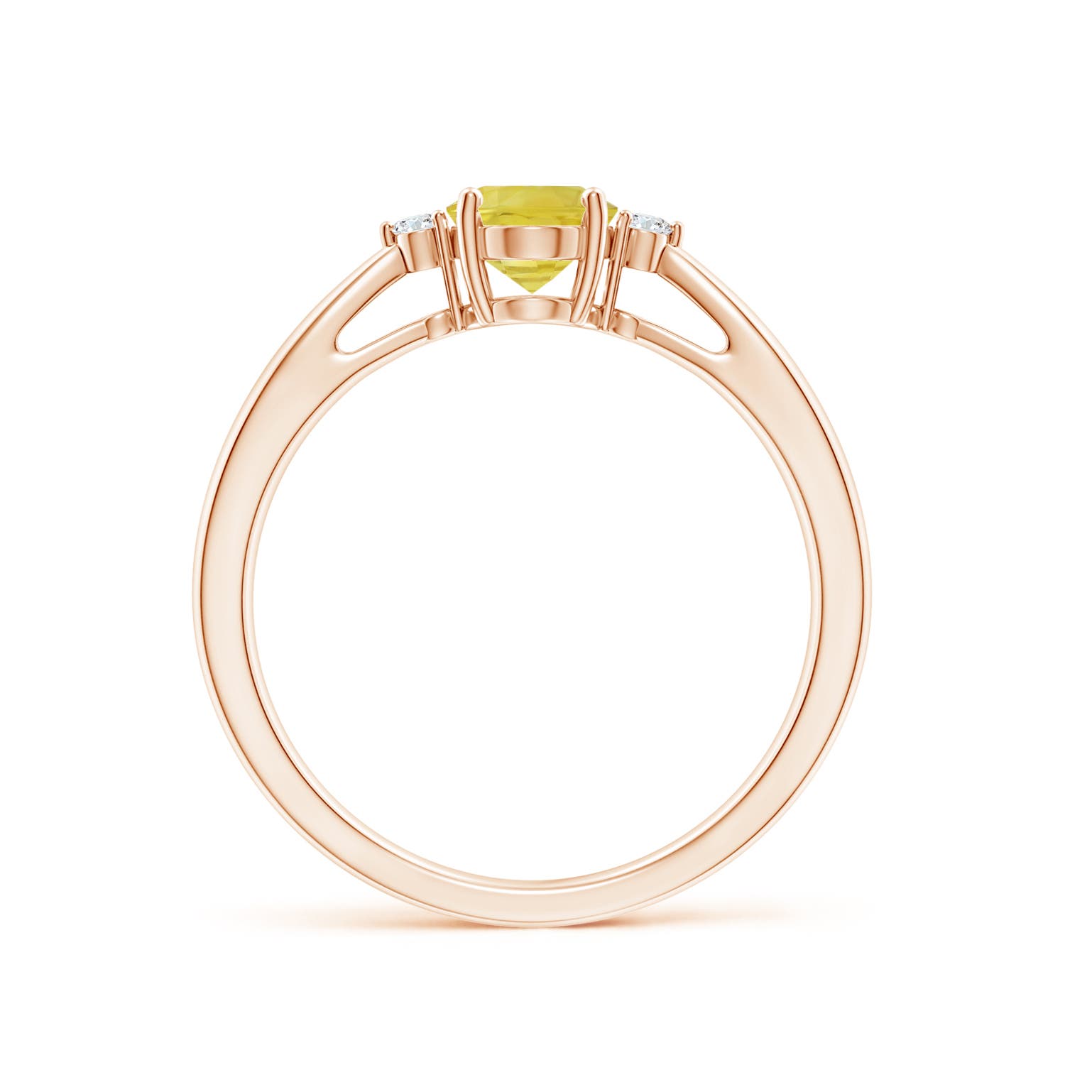 A - Yellow Sapphire / 1.04 CT / 14 KT Rose Gold