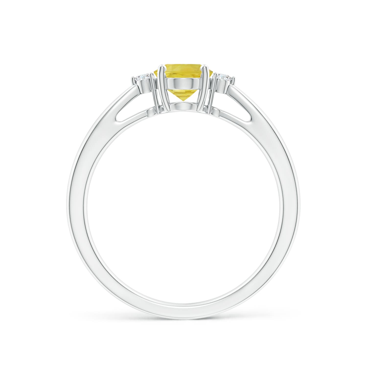 A - Yellow Sapphire / 1.04 CT / 14 KT White Gold