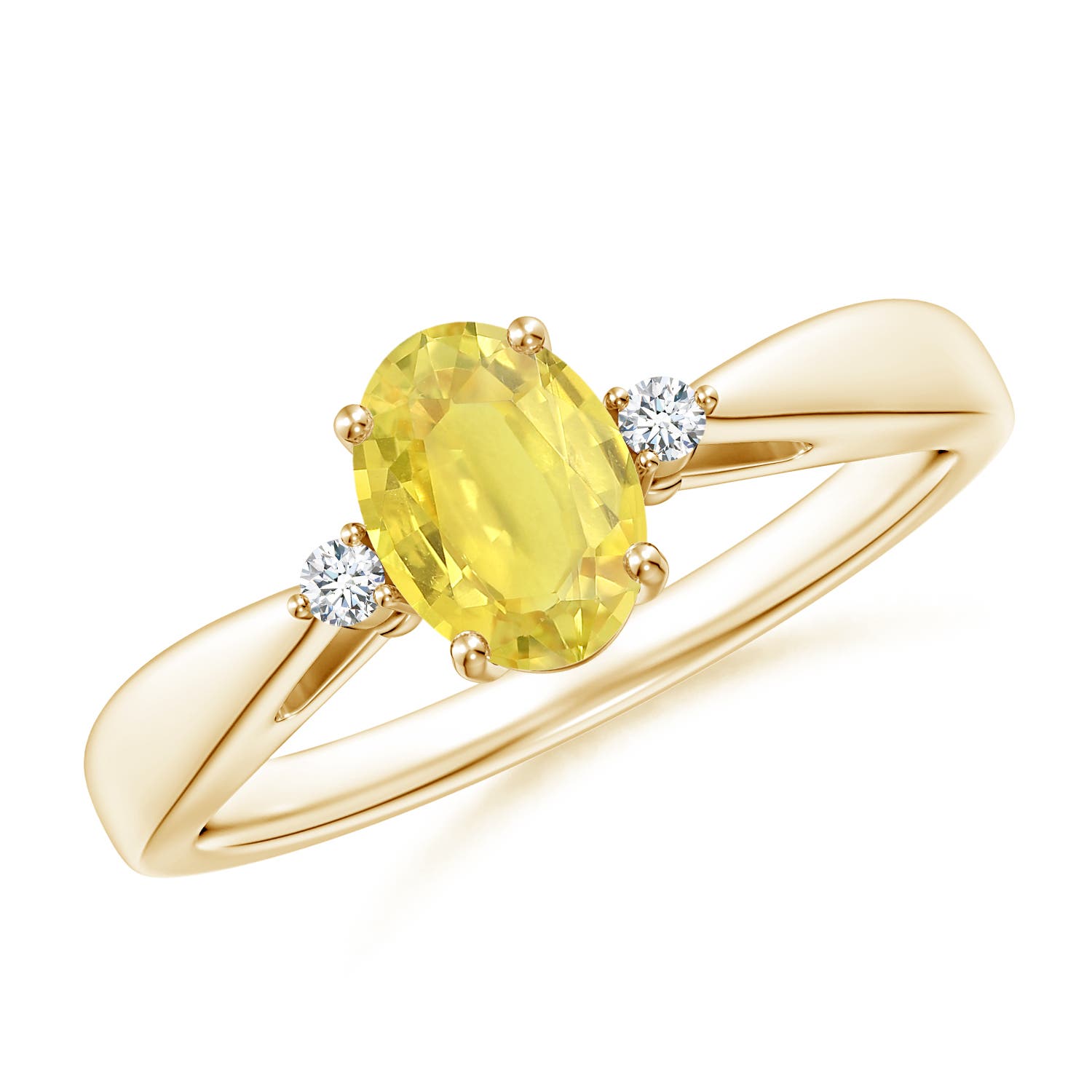 A - Yellow Sapphire / 1.04 CT / 14 KT Yellow Gold