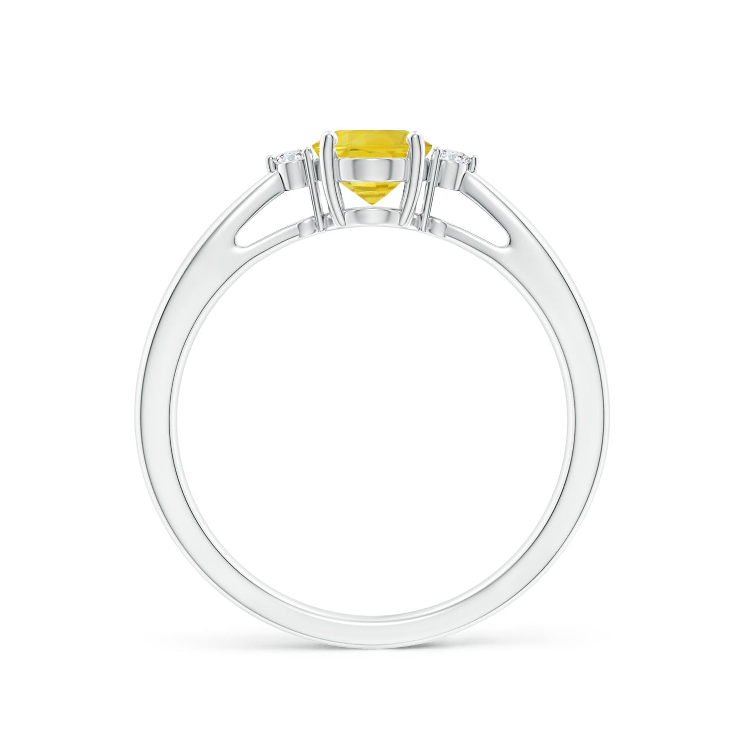 AA - Yellow Sapphire / 1.04 CT / 14 KT White Gold