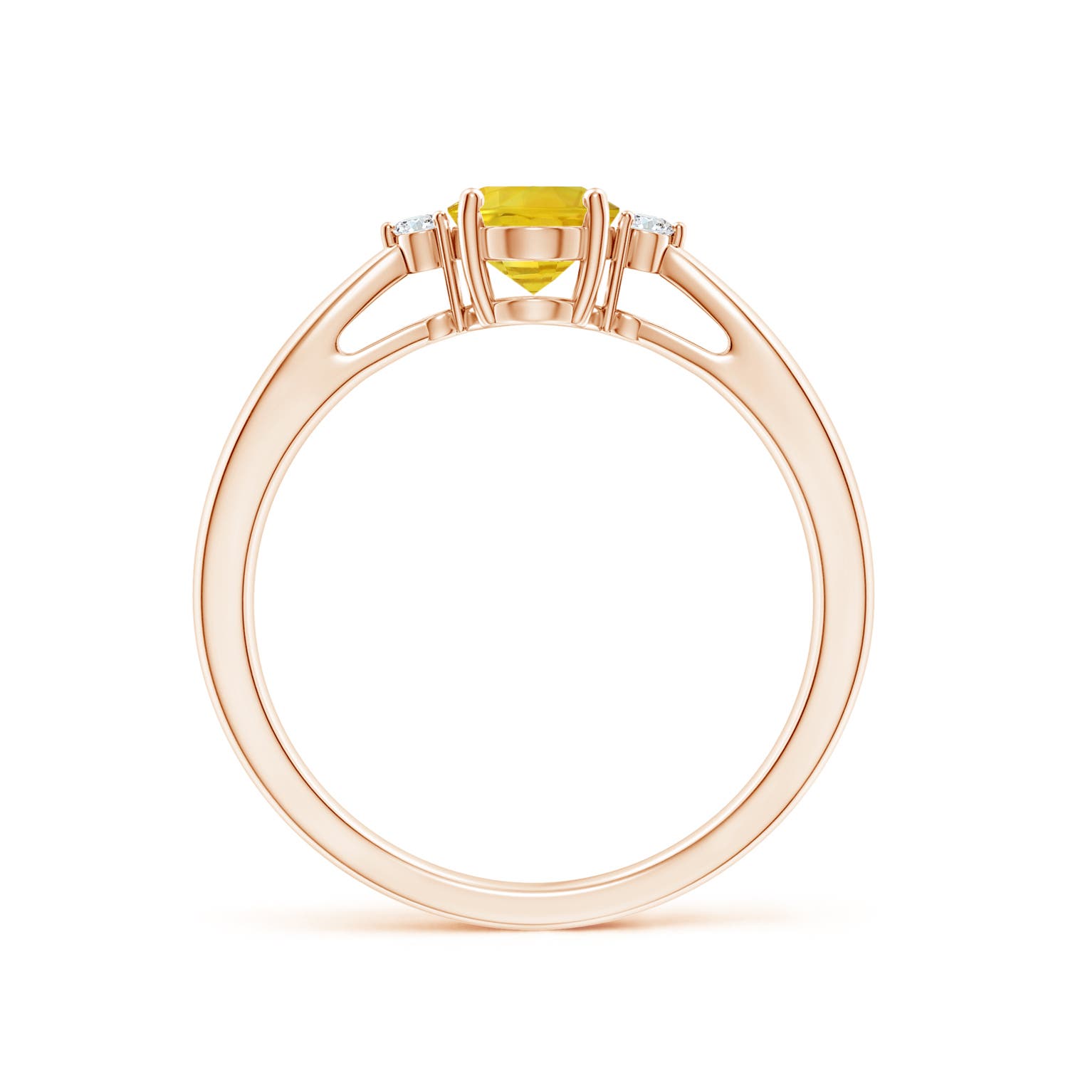 AAA - Yellow Sapphire / 1.04 CT / 14 KT Rose Gold