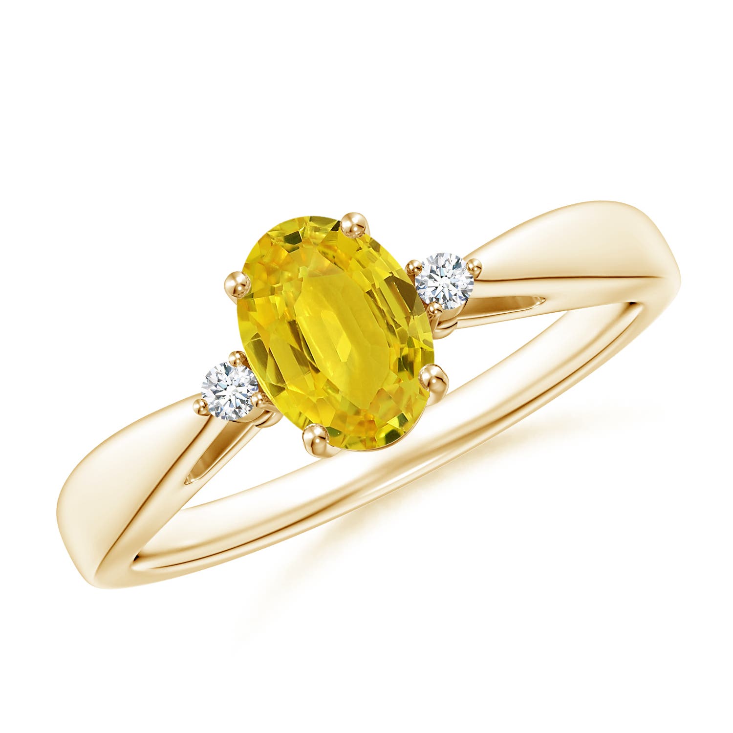 AAA - Yellow Sapphire / 1.04 CT / 14 KT Yellow Gold