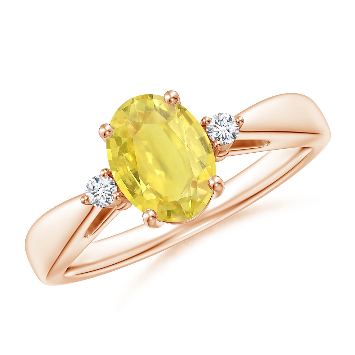 A - Yellow Sapphire / 1.56 CT / 14 KT Rose Gold