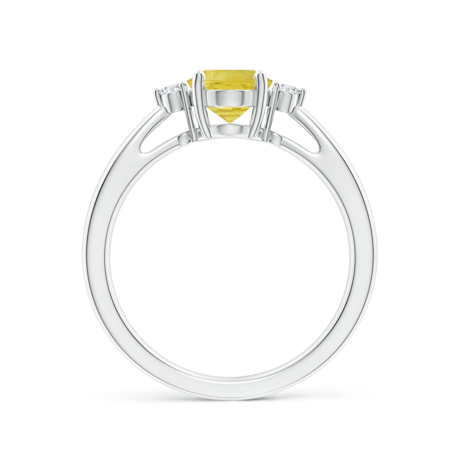 A - Yellow Sapphire / 1.56 CT / 14 KT White Gold