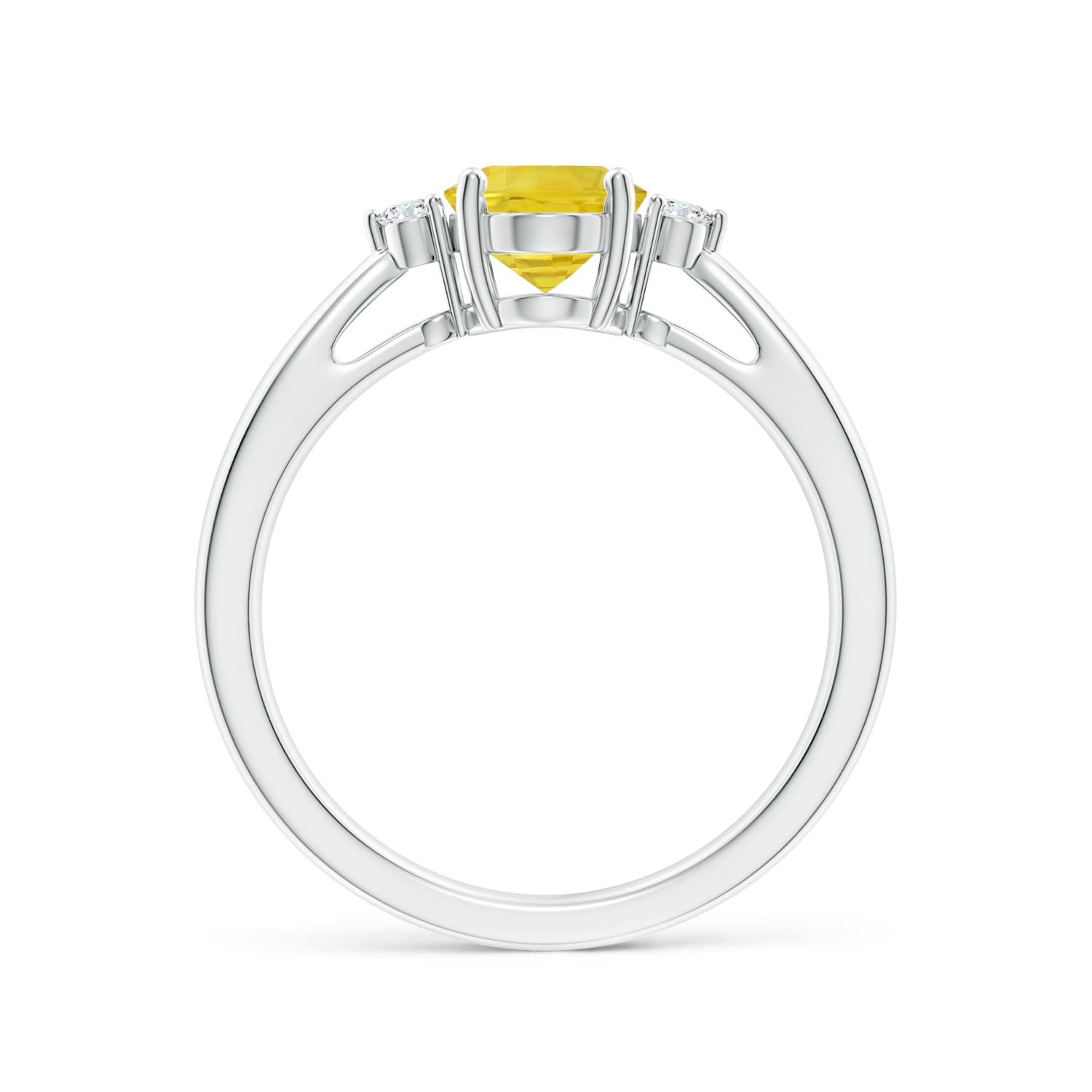 AA - Yellow Sapphire / 1.56 CT / 14 KT White Gold