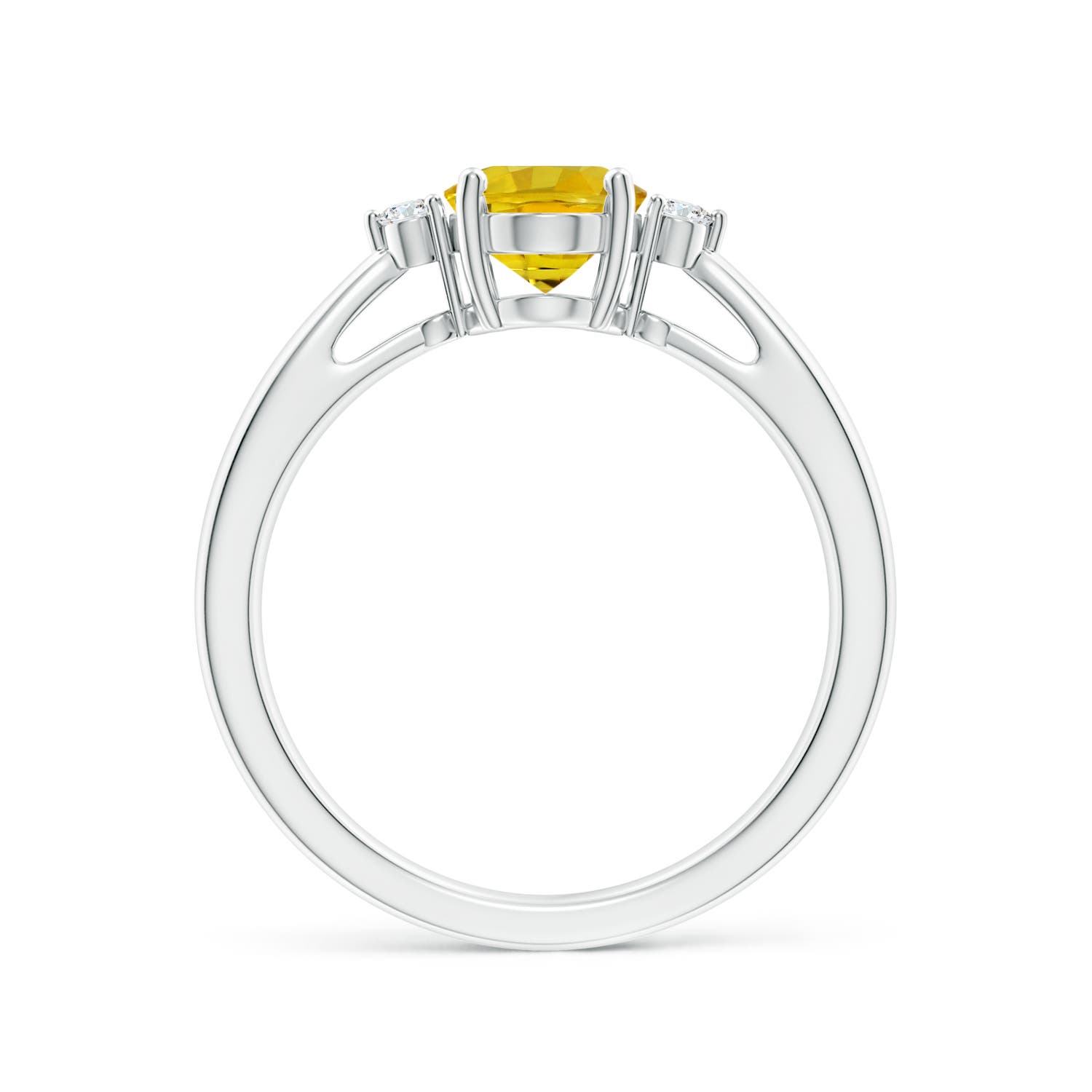 AAAA - Yellow Sapphire / 1.56 CT / 14 KT White Gold