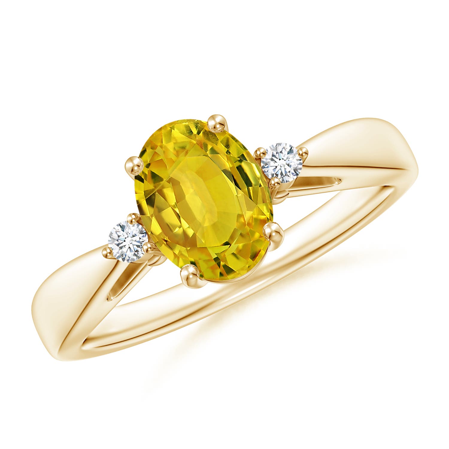 AAAA - Yellow Sapphire / 1.56 CT / 14 KT Yellow Gold