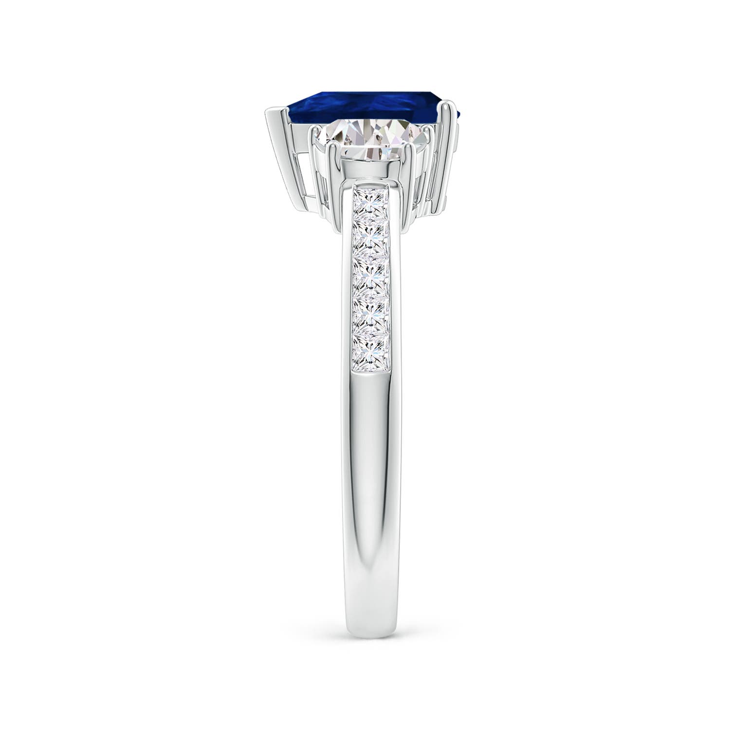 AA - Blue Sapphire / 2.01 CT / 14 KT White Gold