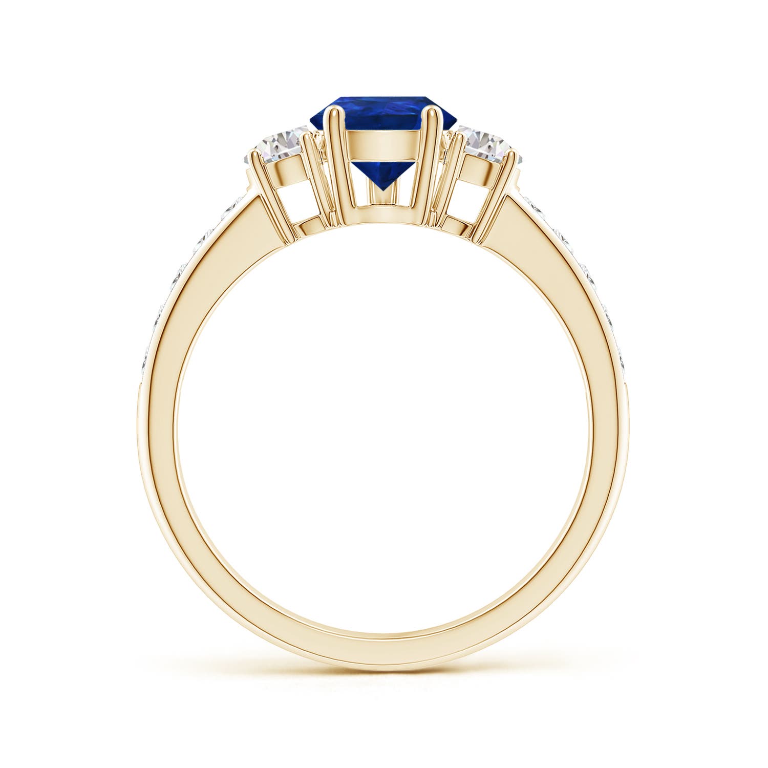 AAA - Blue Sapphire / 2.01 CT / 14 KT Yellow Gold