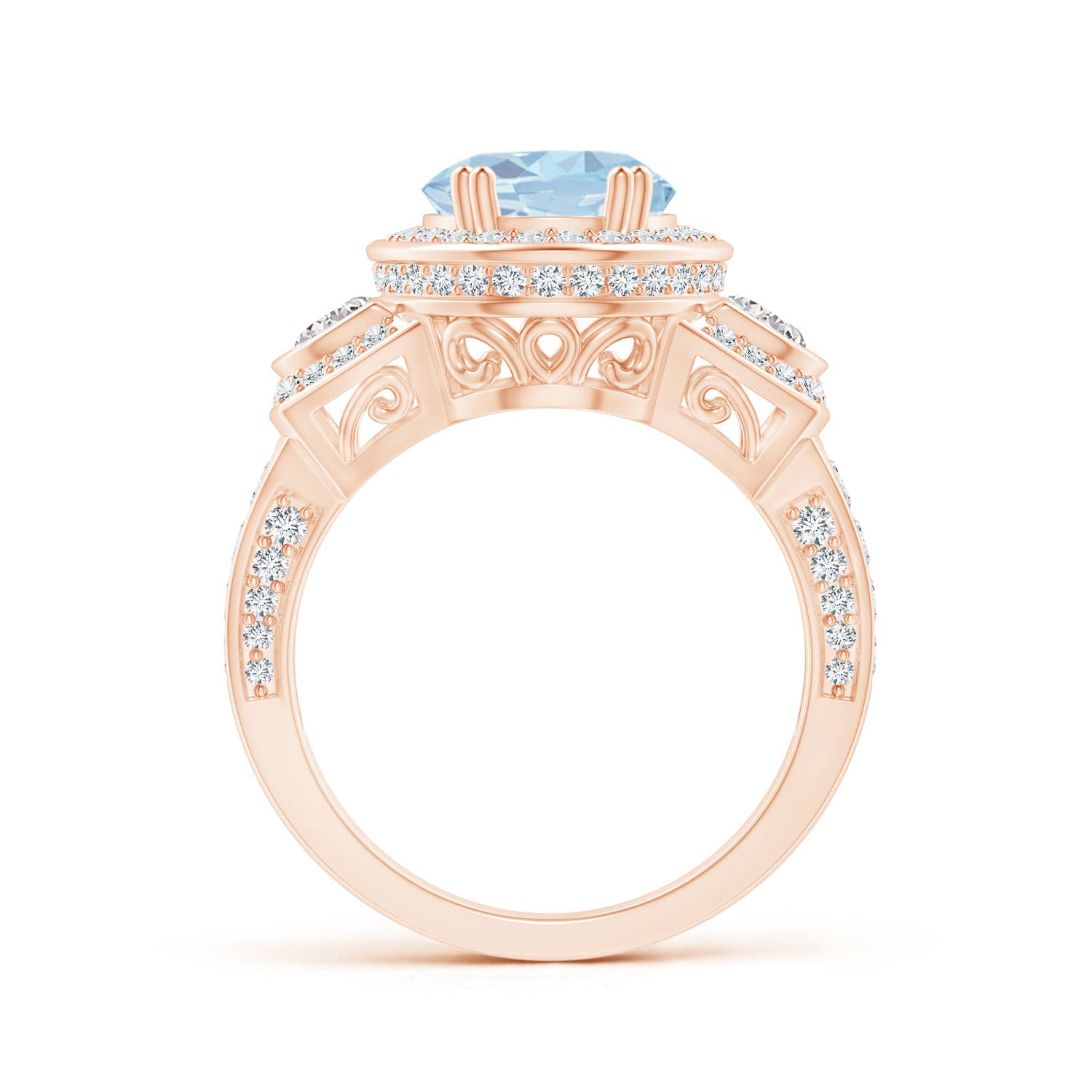 A - Aquamarine / 3.54 CT / 14 KT Rose Gold