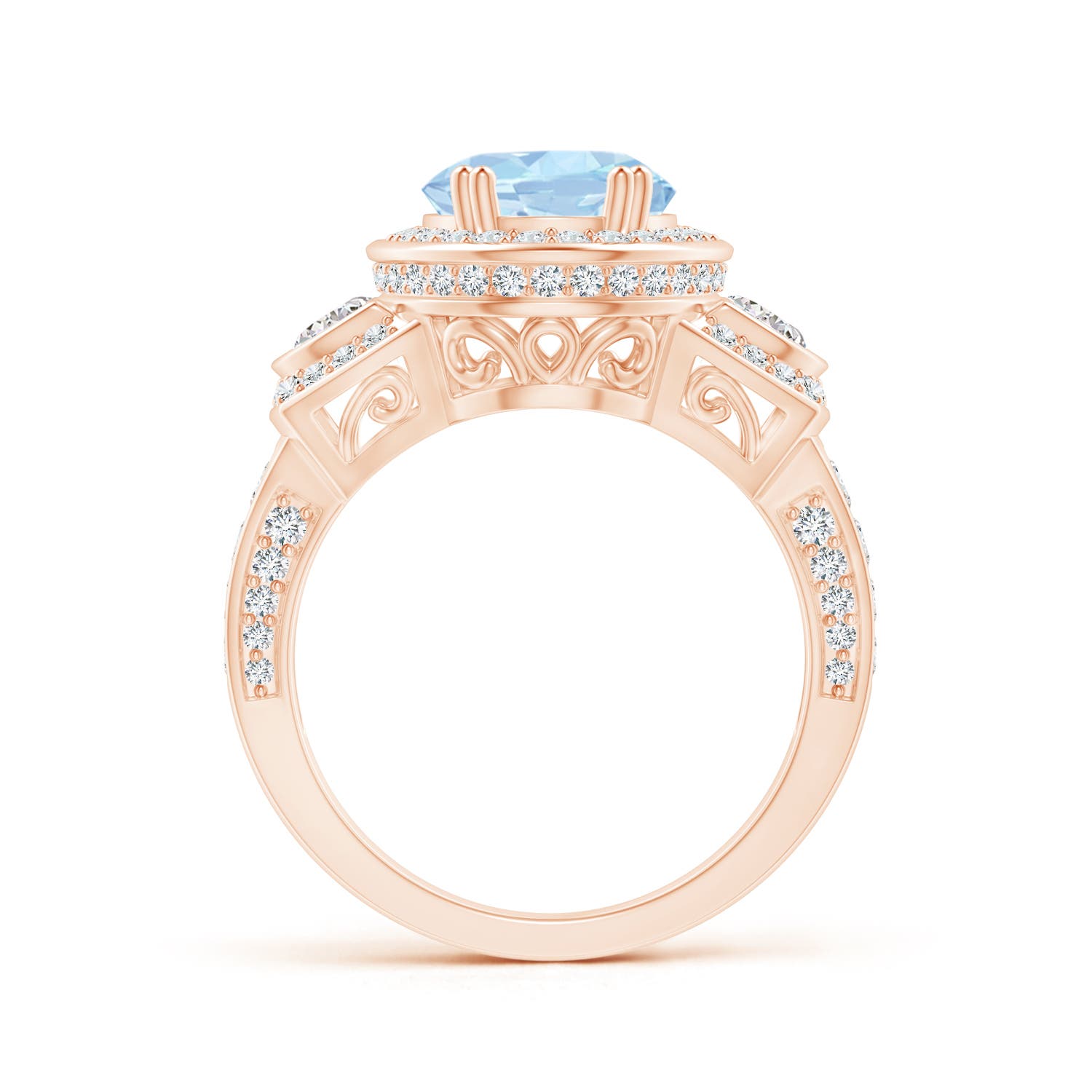 AA - Aquamarine / 3.54 CT / 14 KT Rose Gold