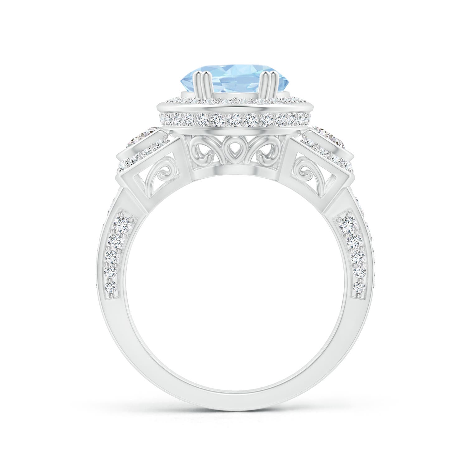 AA - Aquamarine / 3.54 CT / 14 KT White Gold