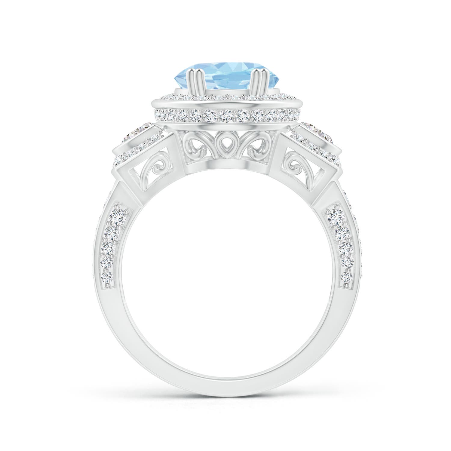 AAA - Aquamarine / 3.54 CT / 14 KT White Gold