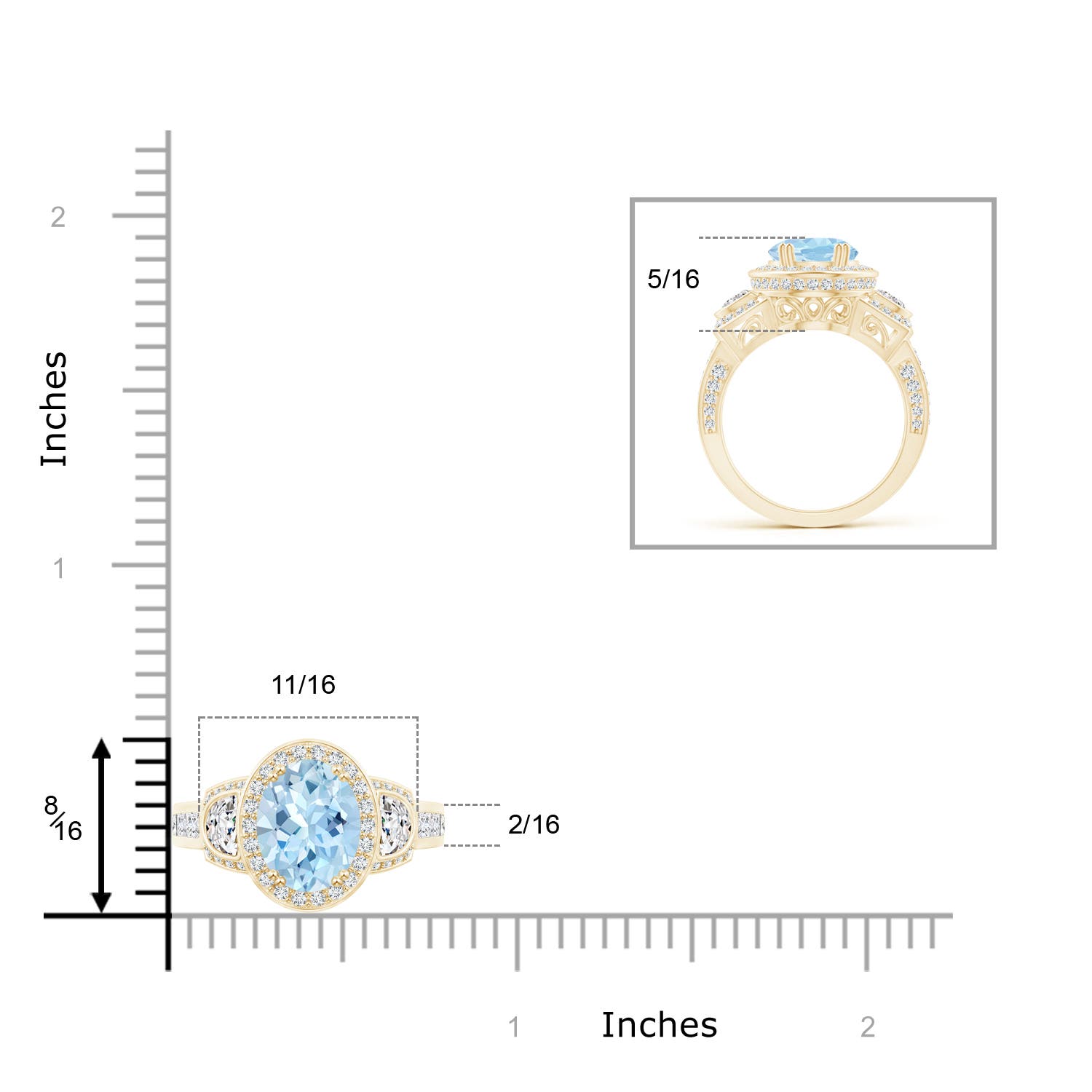 AAA - Aquamarine / 3.54 CT / 14 KT Yellow Gold