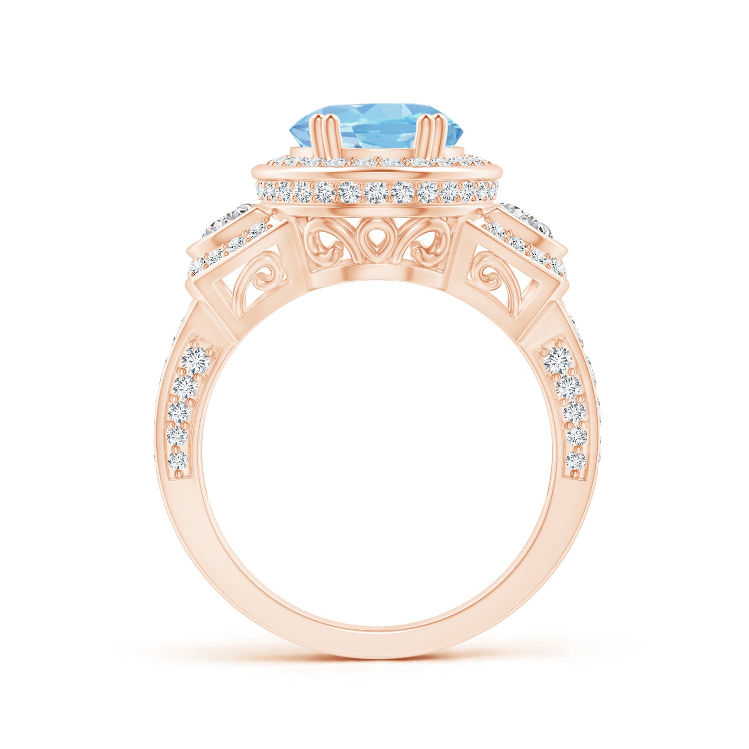 AAAA - Aquamarine / 3.54 CT / 14 KT Rose Gold