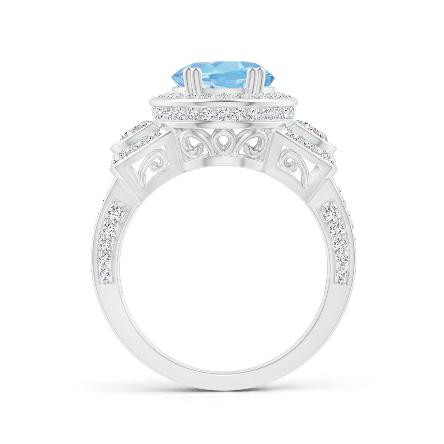 AAAA - Aquamarine / 3.54 CT / 14 KT White Gold