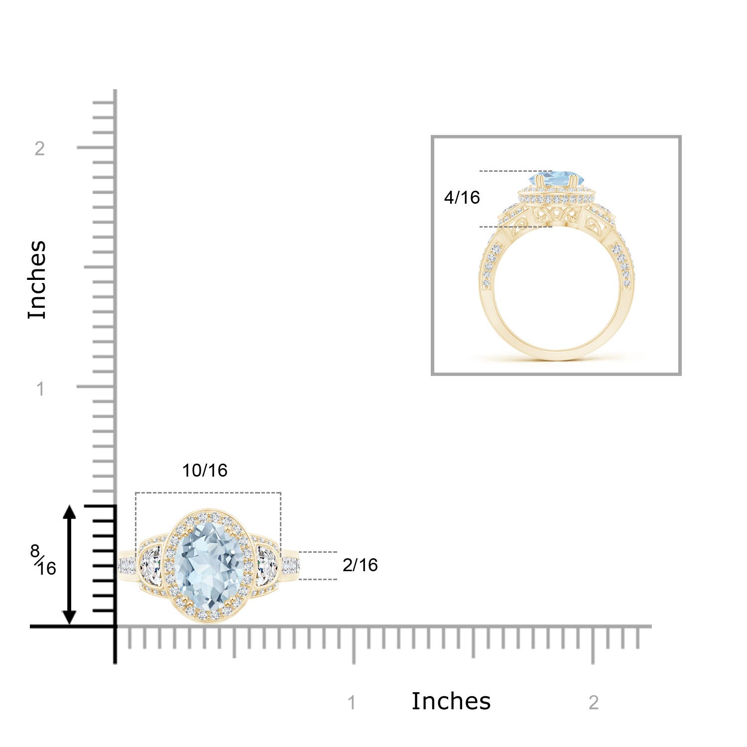 A - Aquamarine / 2.61 CT / 14 KT Yellow Gold