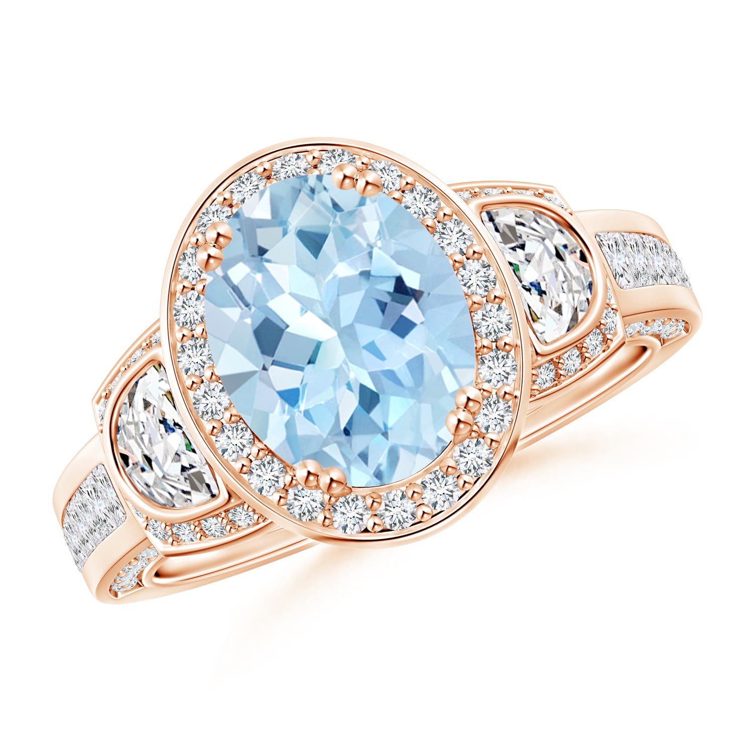 AAA - Aquamarine / 2.61 CT / 14 KT Rose Gold