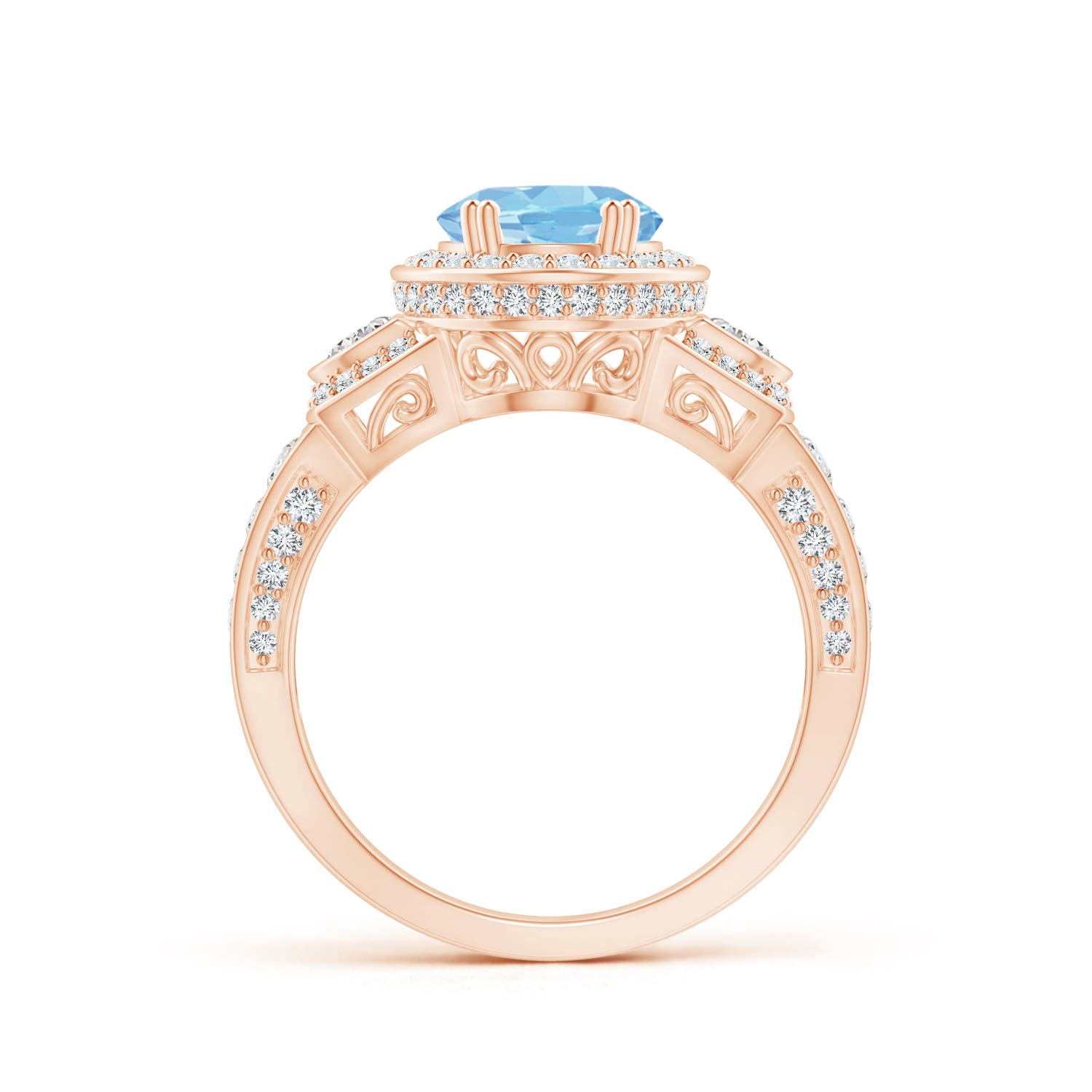 AAAA - Aquamarine / 2.61 CT / 14 KT Rose Gold