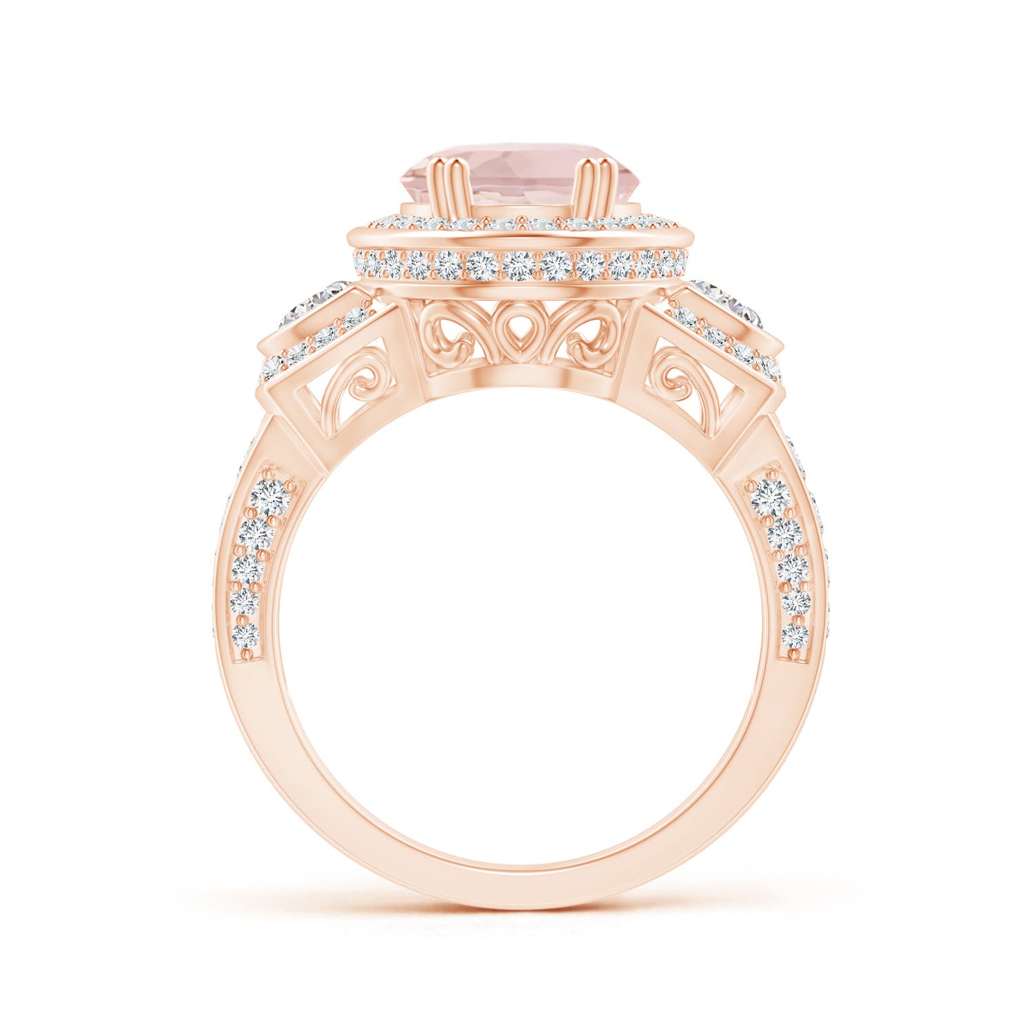 A - Morganite / 3.69 CT / 14 KT Rose Gold