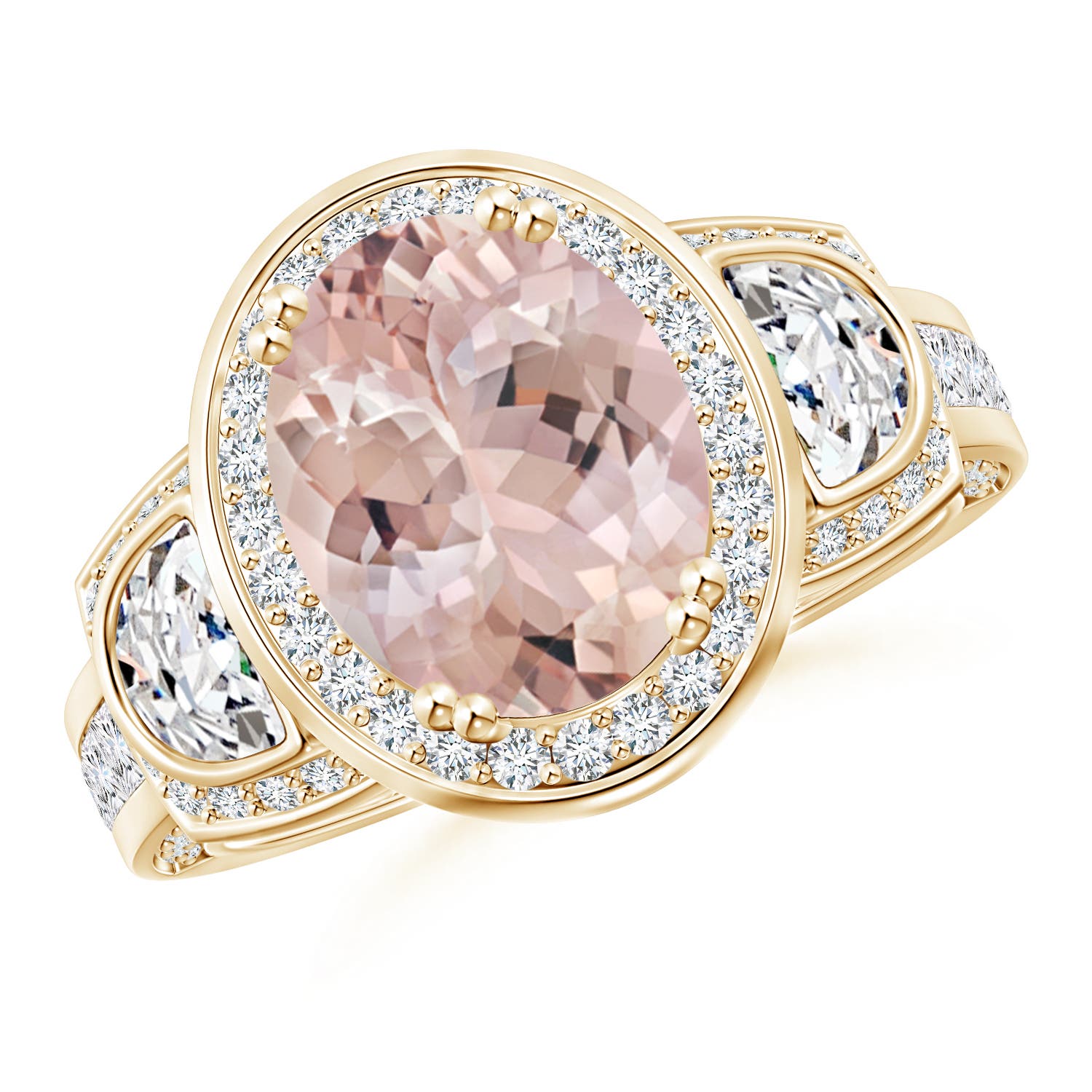 AA - Morganite / 3.69 CT / 14 KT Yellow Gold