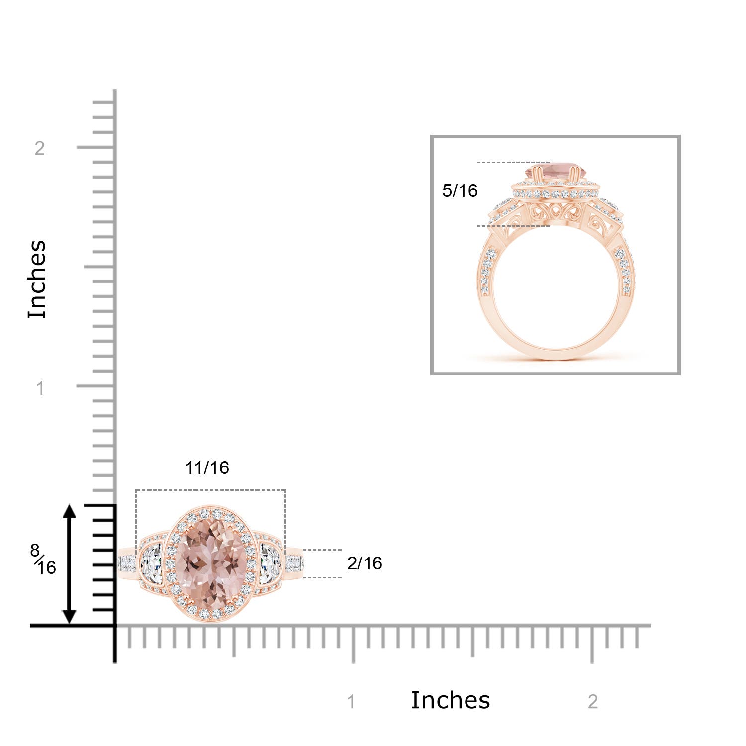 AAA - Morganite / 3.69 CT / 14 KT Rose Gold