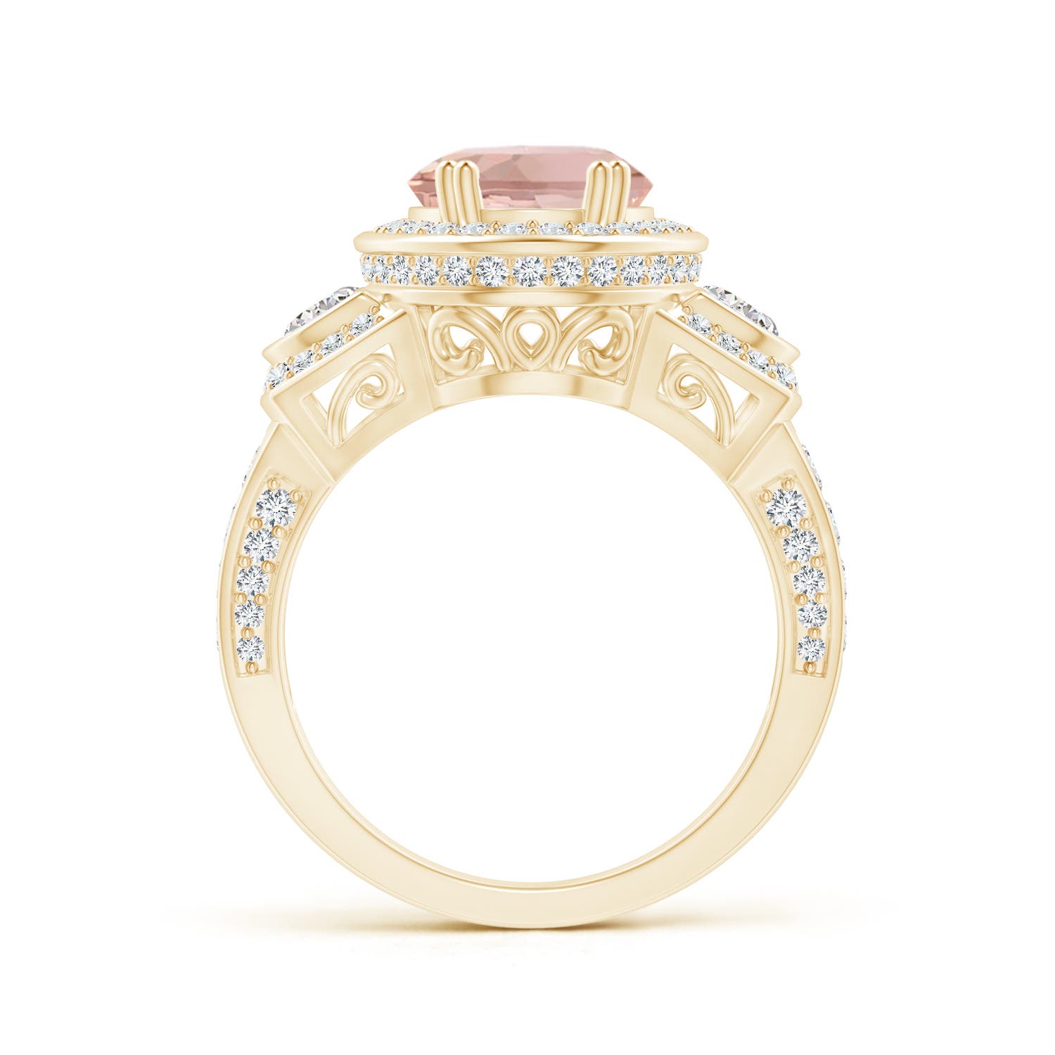 AAA - Morganite / 3.69 CT / 14 KT Yellow Gold