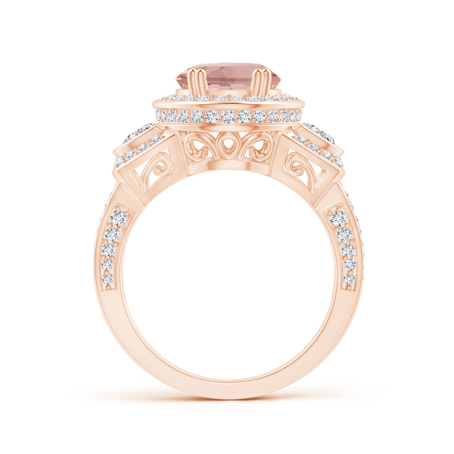 AAAA - Morganite / 3.69 CT / 14 KT Rose Gold