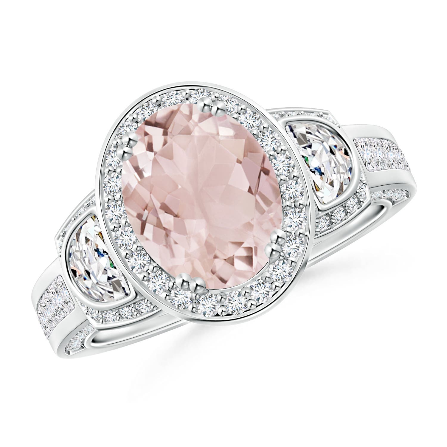 A - Morganite / 2.6 CT / 14 KT White Gold