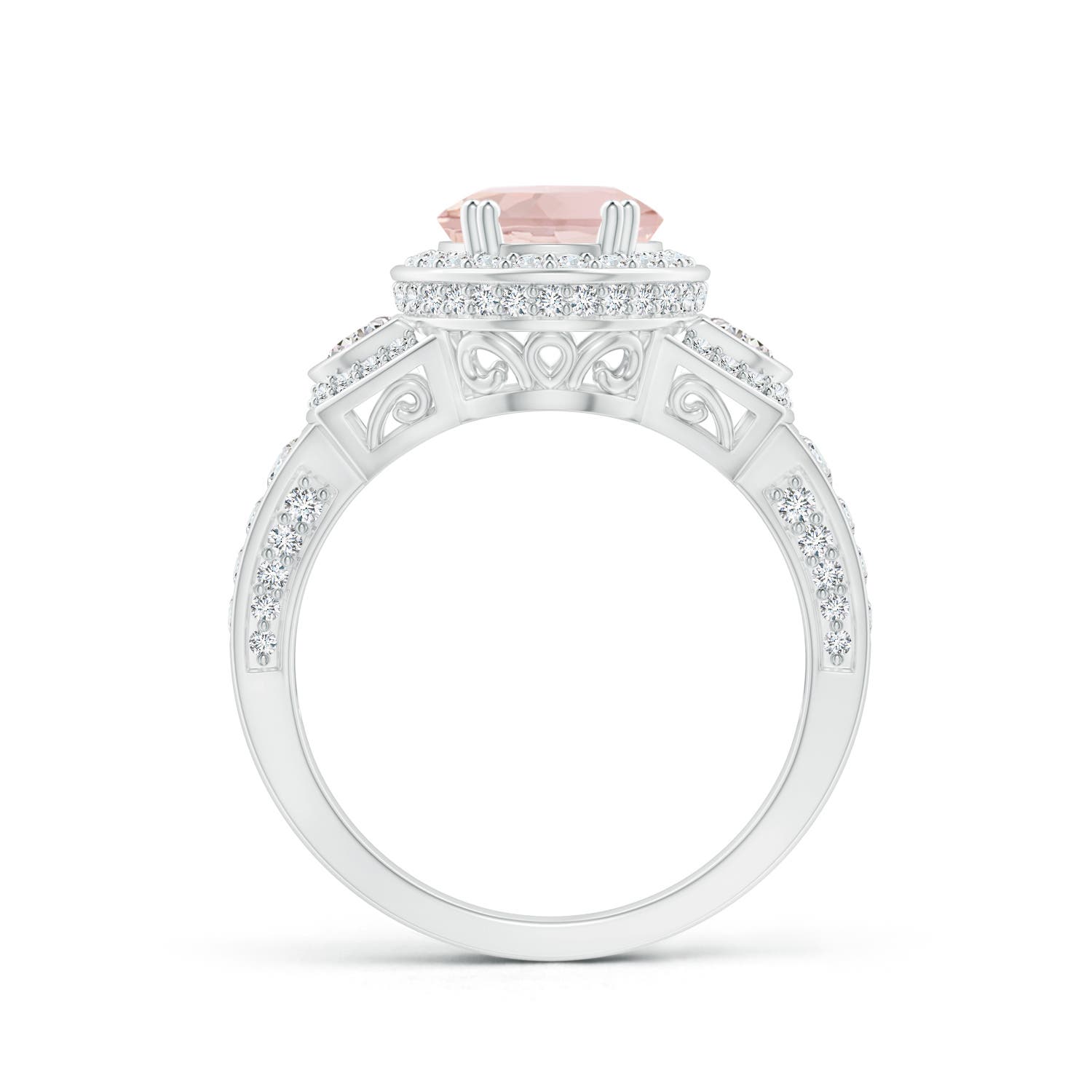 A - Morganite / 2.6 CT / 14 KT White Gold